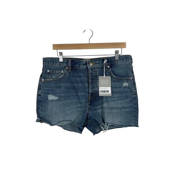NWT Everlane Women’s The Relaxed 90’s Denim Shorts in Blue Size 30 - Picture 6 of 14